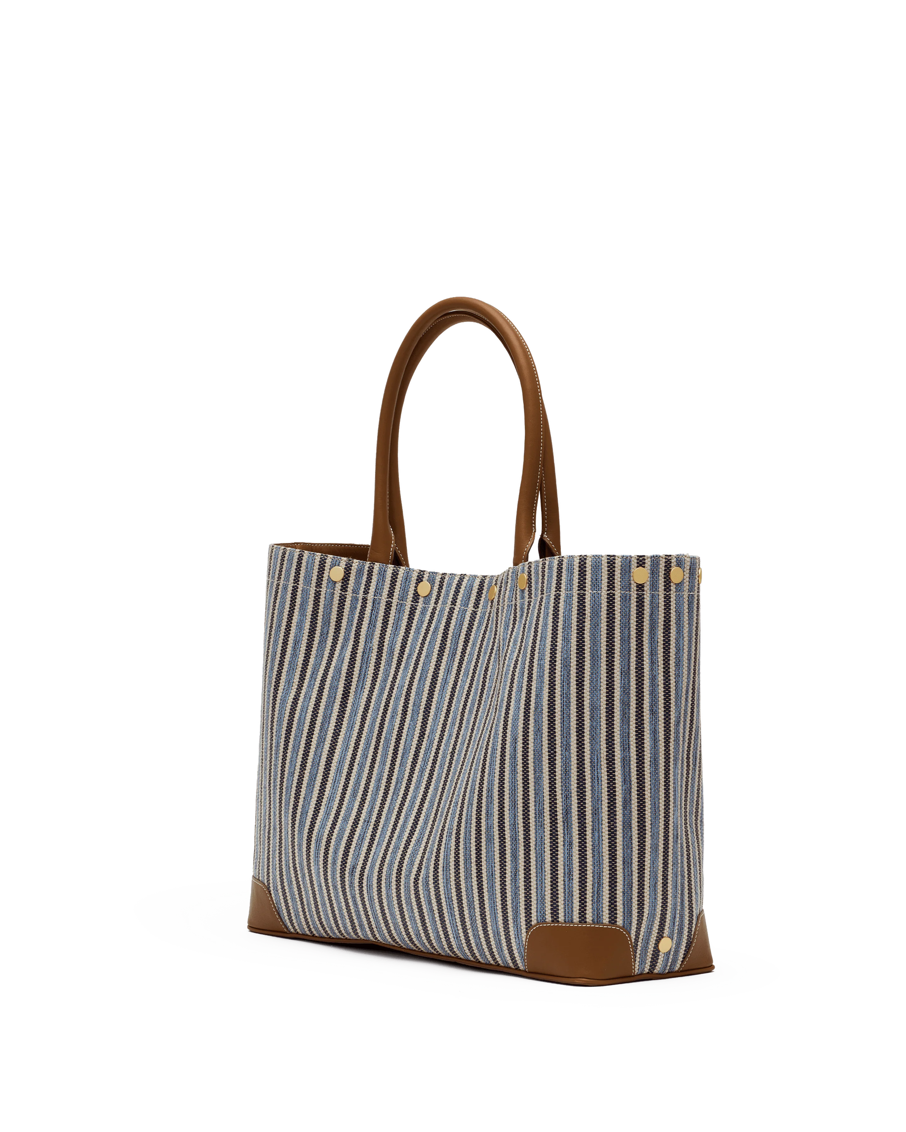 Olympia Tote | Cabana Blue/Brushed Gold - Image 6