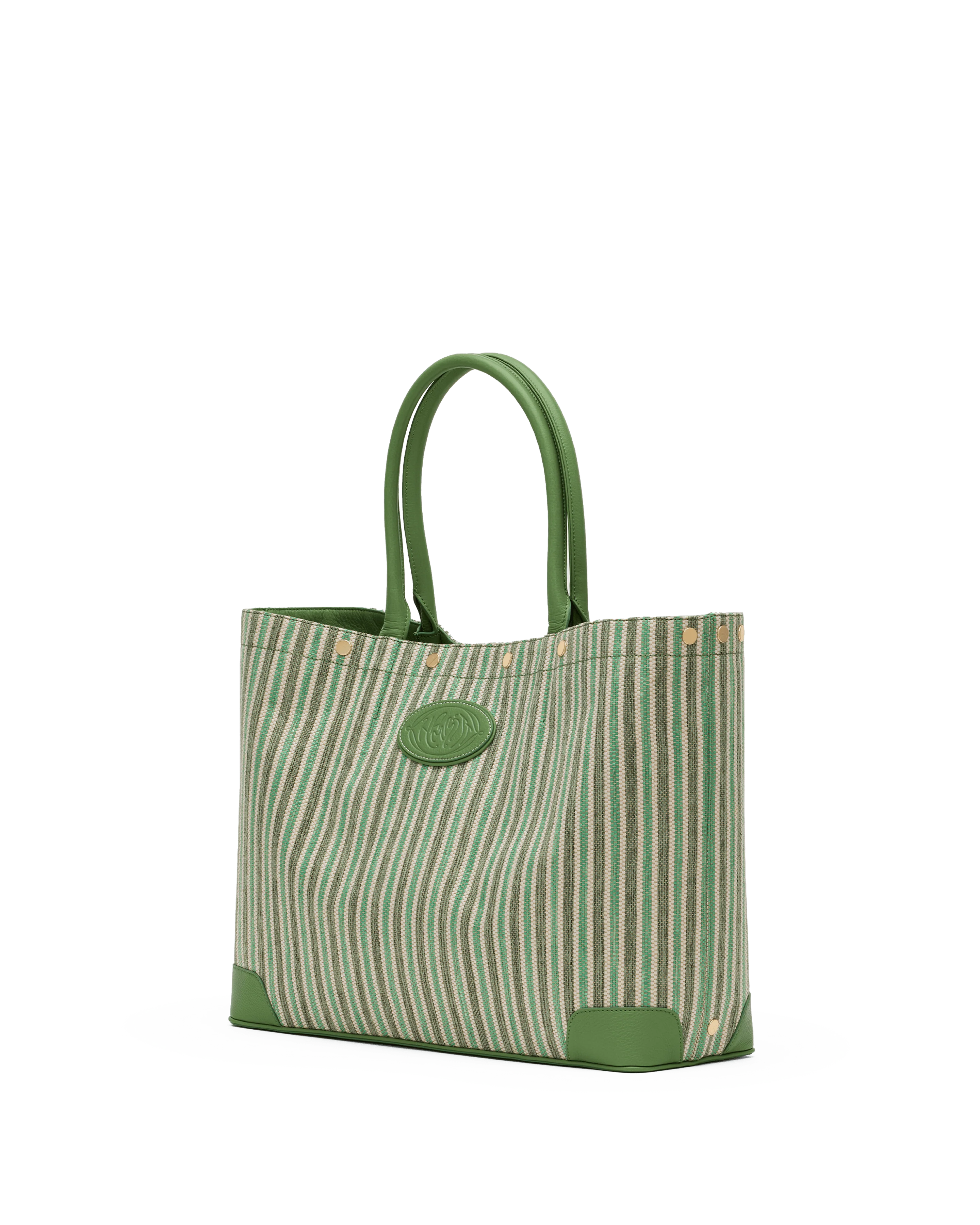 Olympia Tote | Pickle Stripe/Gold - Image 5