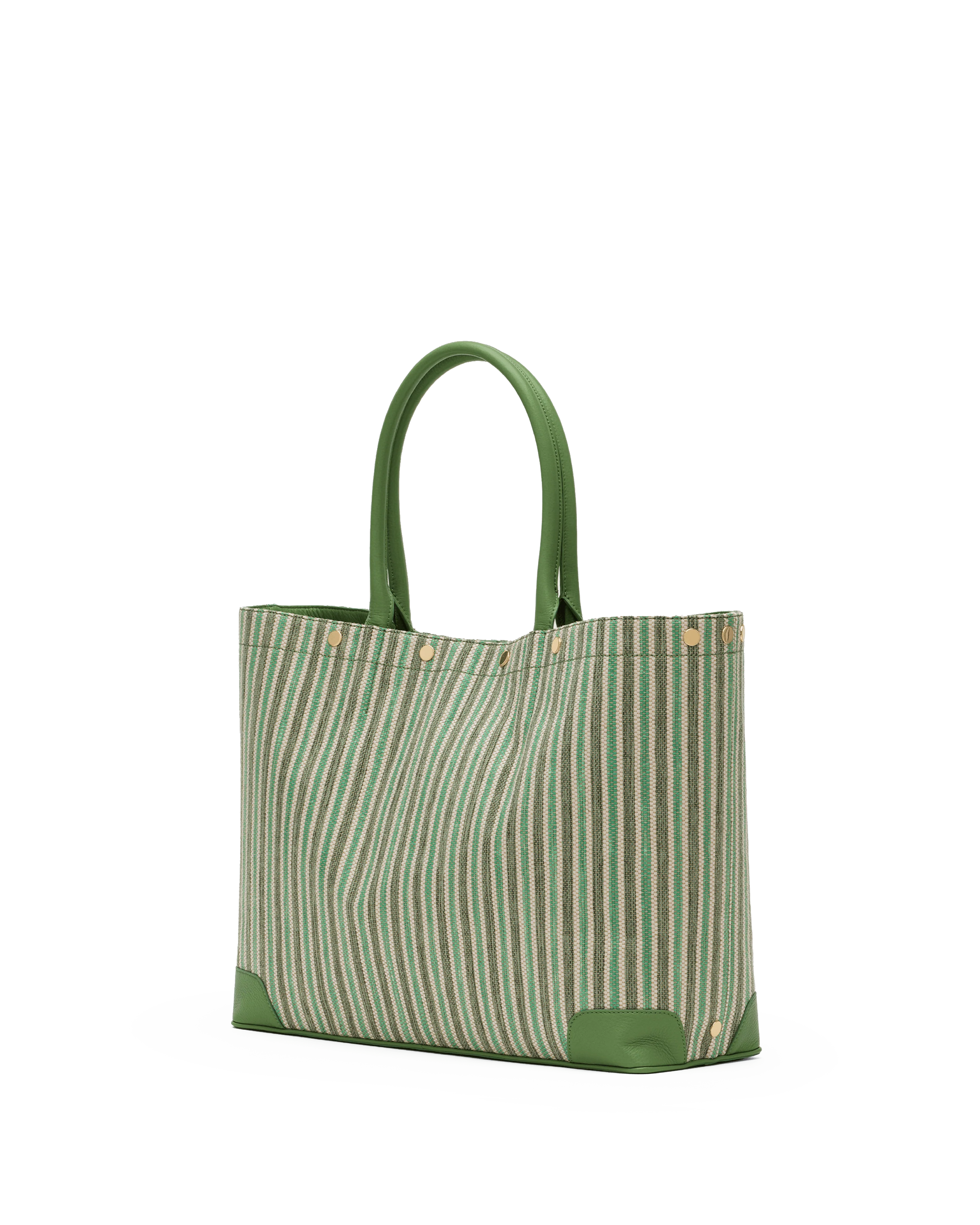Olympia Tote | Pickle Stripe/Gold - Image 6