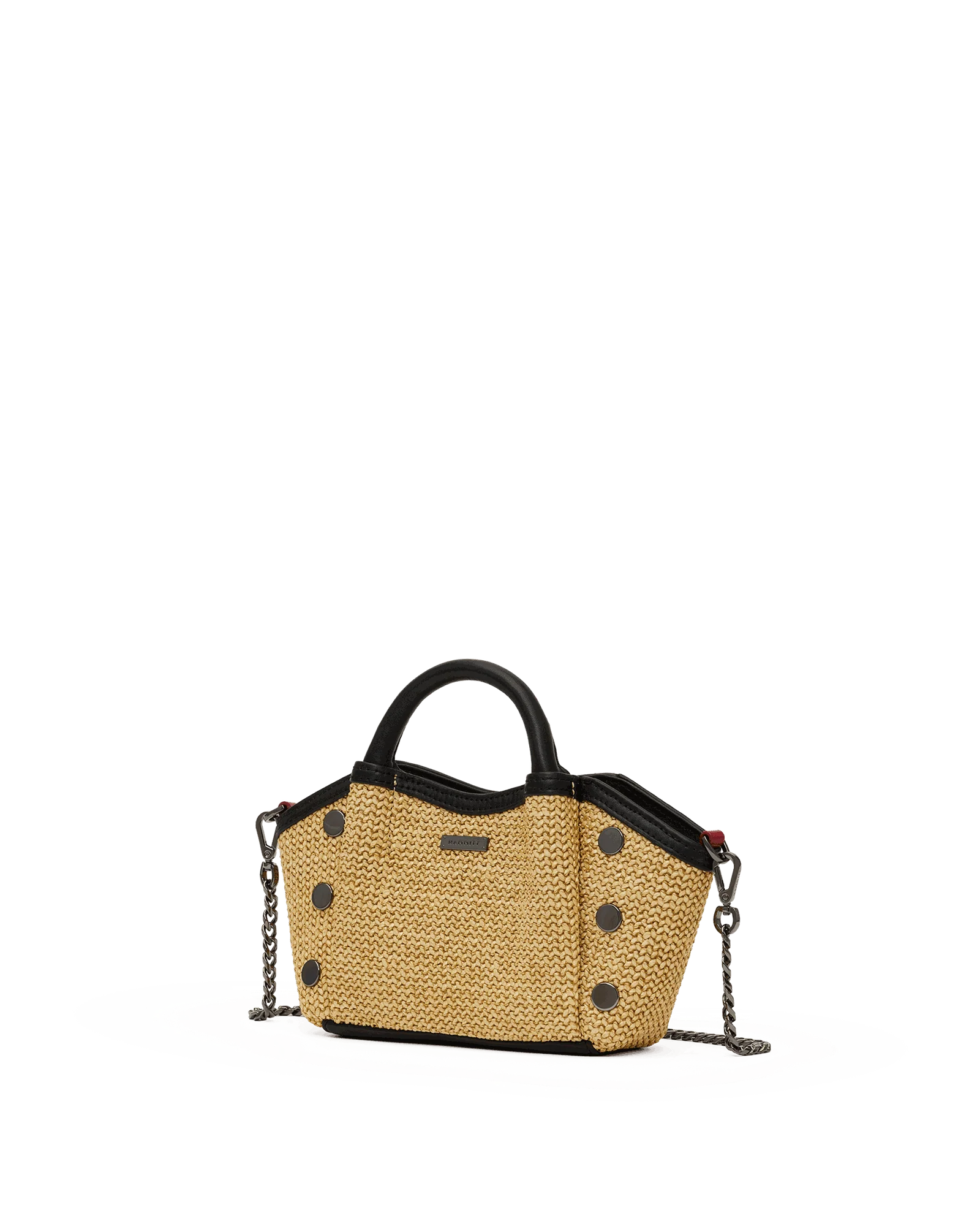 Paul | Noir Smooth Raffia/Gunmetal | Mini - Image 4
