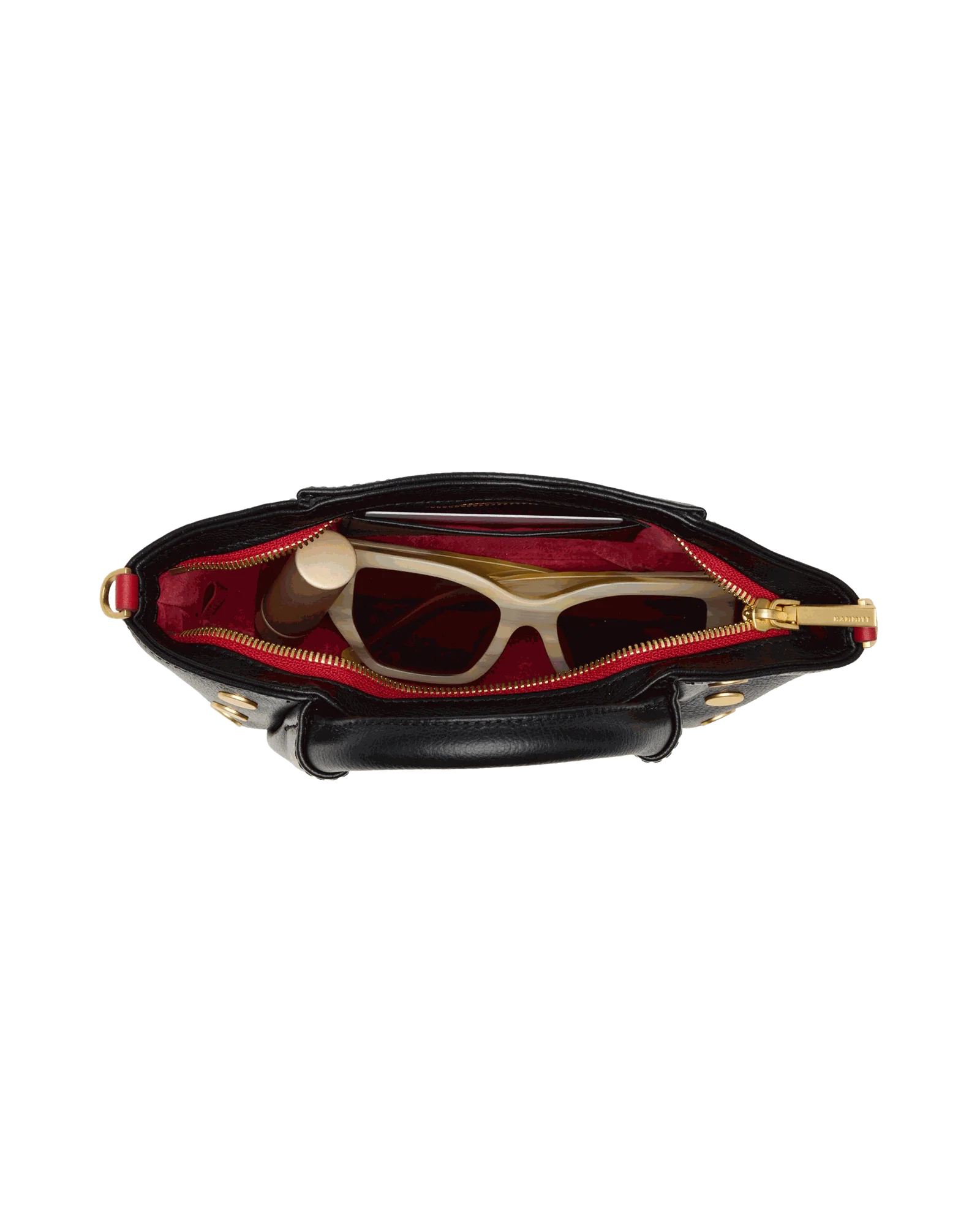 Paul | Black Press/Brushed Gold Red Zip | Mini - Image 12
