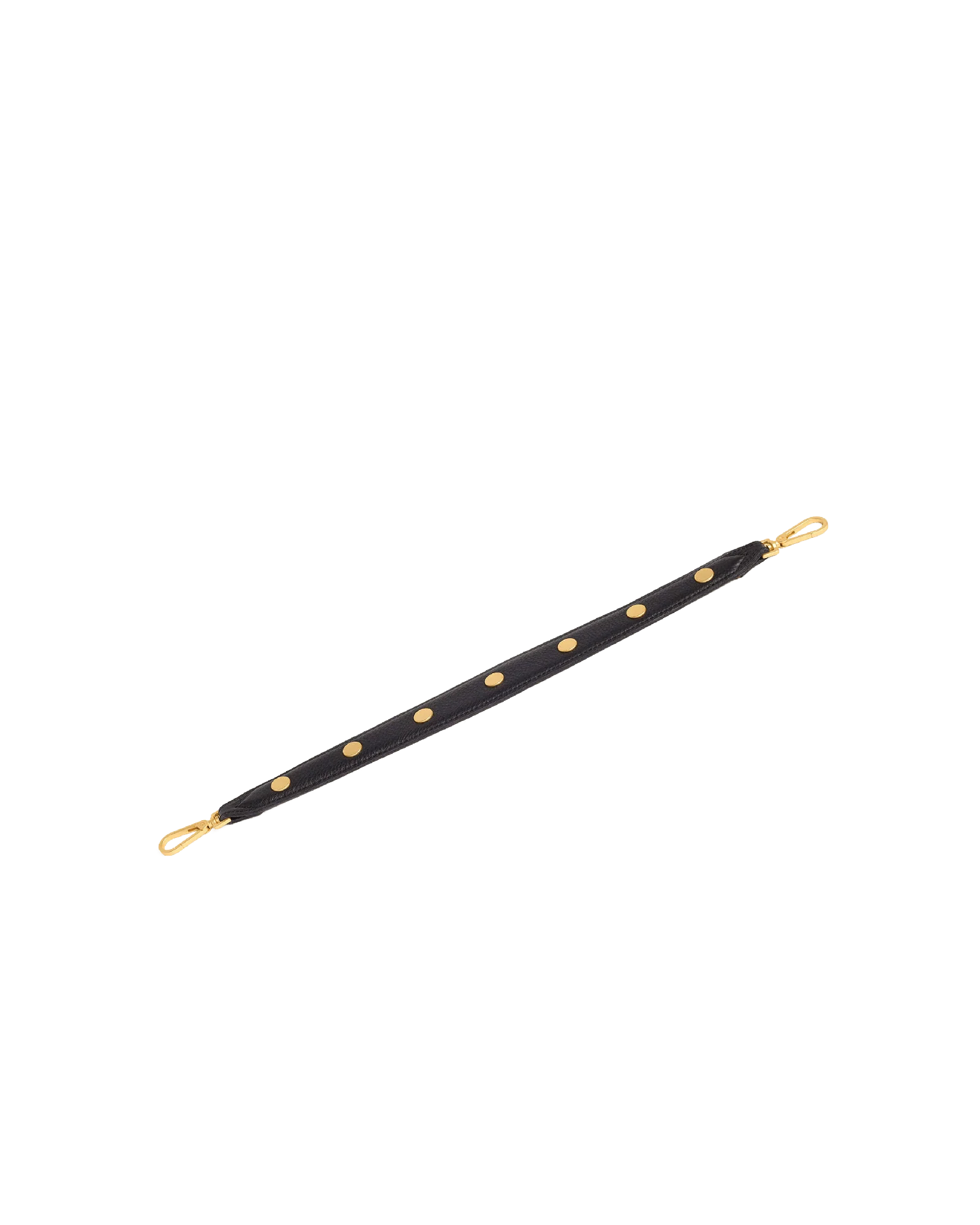 Riveted Shoulder Strap | Black Pebbled/Brushed Gold - Image 2