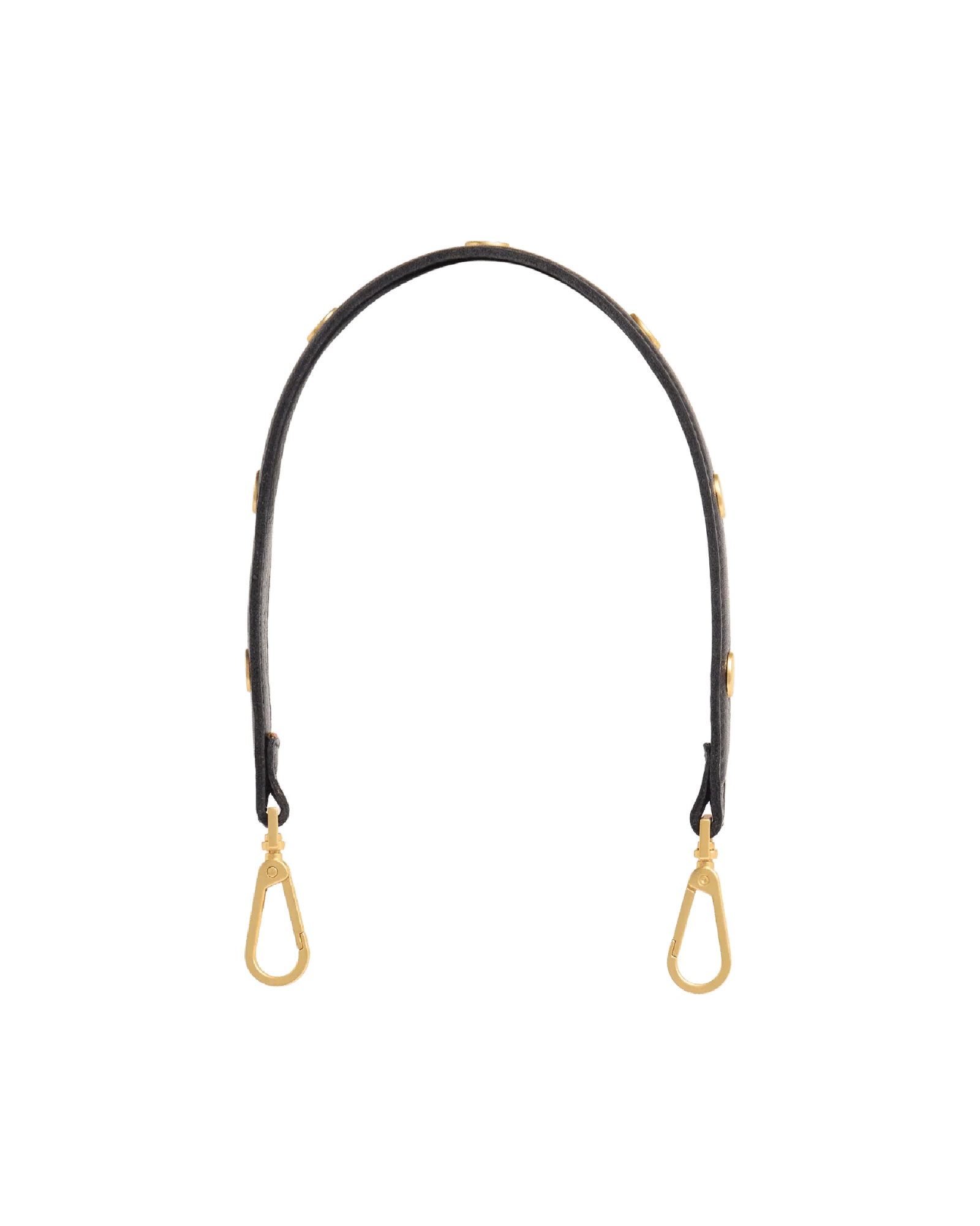 Riveted Shoulder Strap | Black Pebbled/Brushed Gold - Image 5