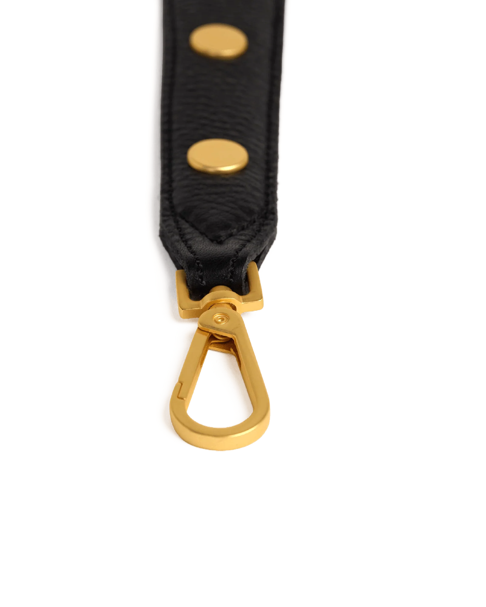 Riveted Shoulder Strap | Black Pebbled/Brushed Gold - Image 7