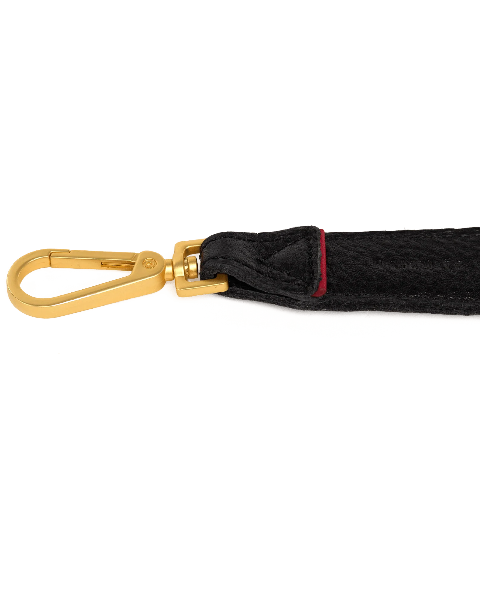 Riveted Shoulder Strap | Black Pebbled/Brushed Gold - Image 8