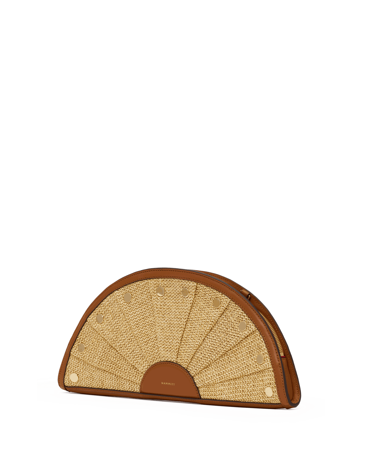 Shelley Clutch | Cocoa Raffia/Gold - Image 10
