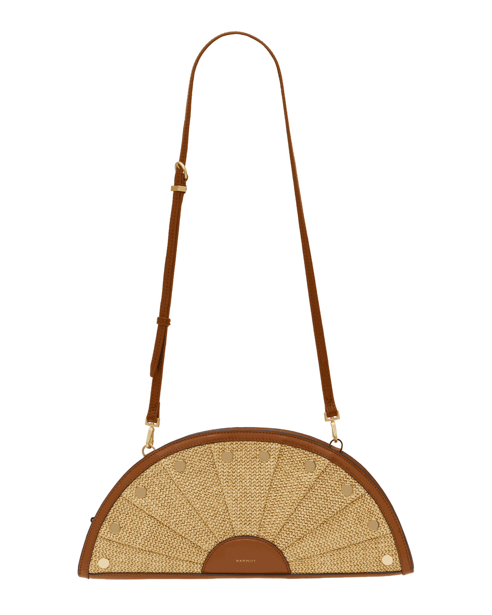 Shelley Clutch | Cocoa Raffia/Gold - Image 3