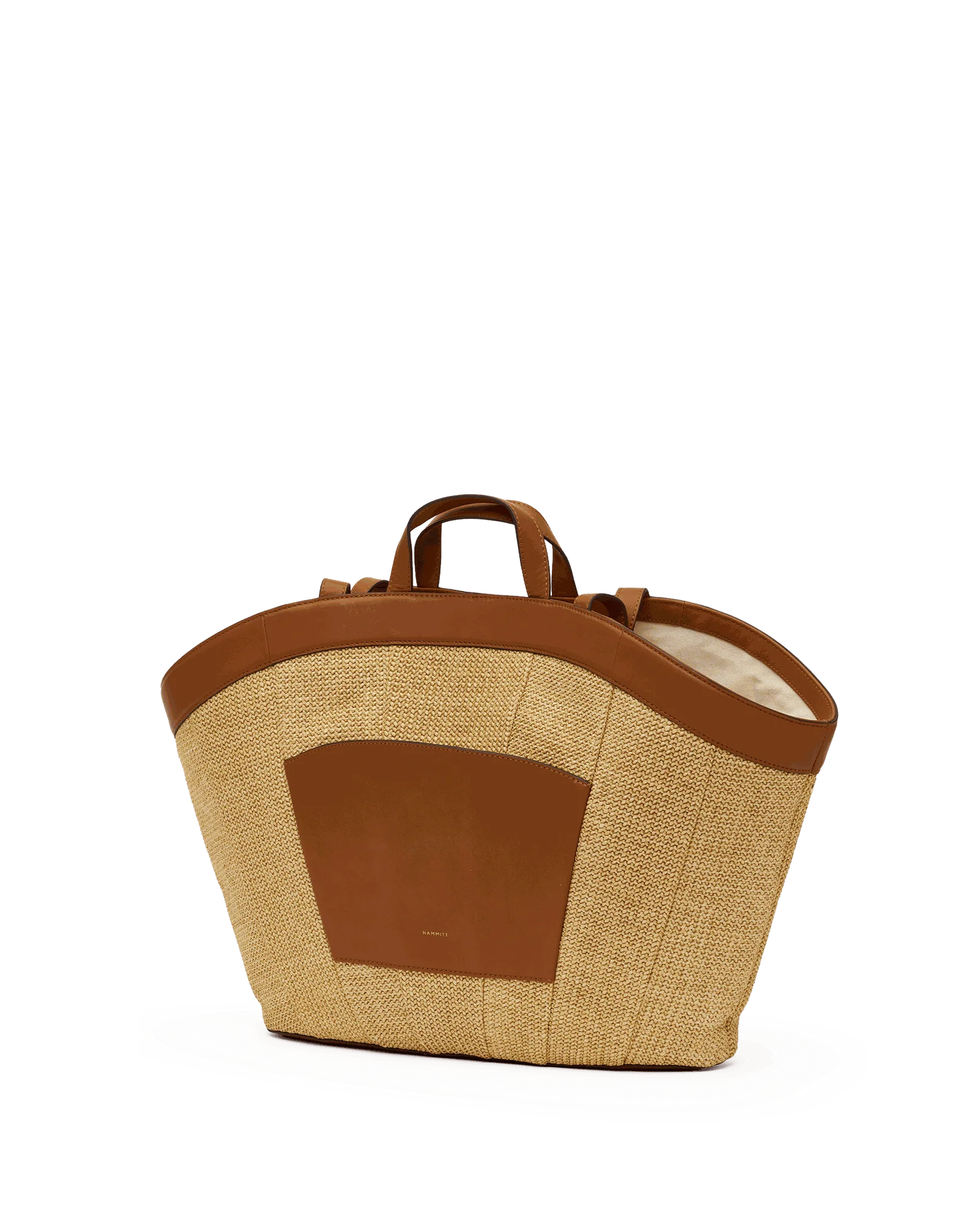 Shelley Tote | Cocoa Raffia/Gold - Image 8