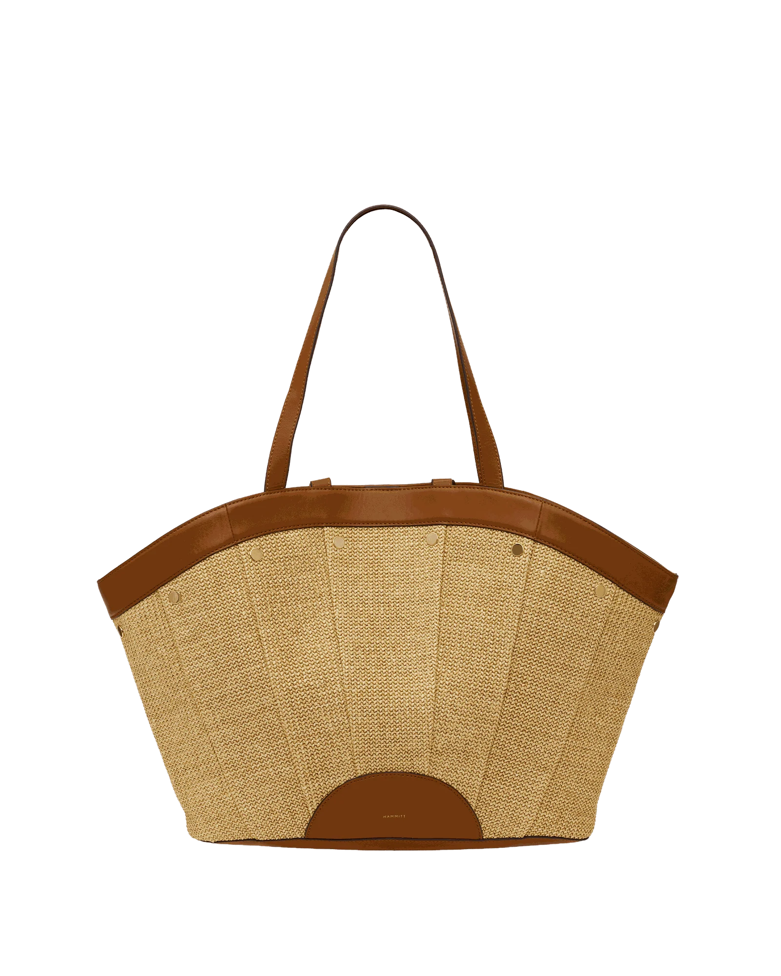 Shelley Tote | Cocoa Raffia/Gold - Image 9