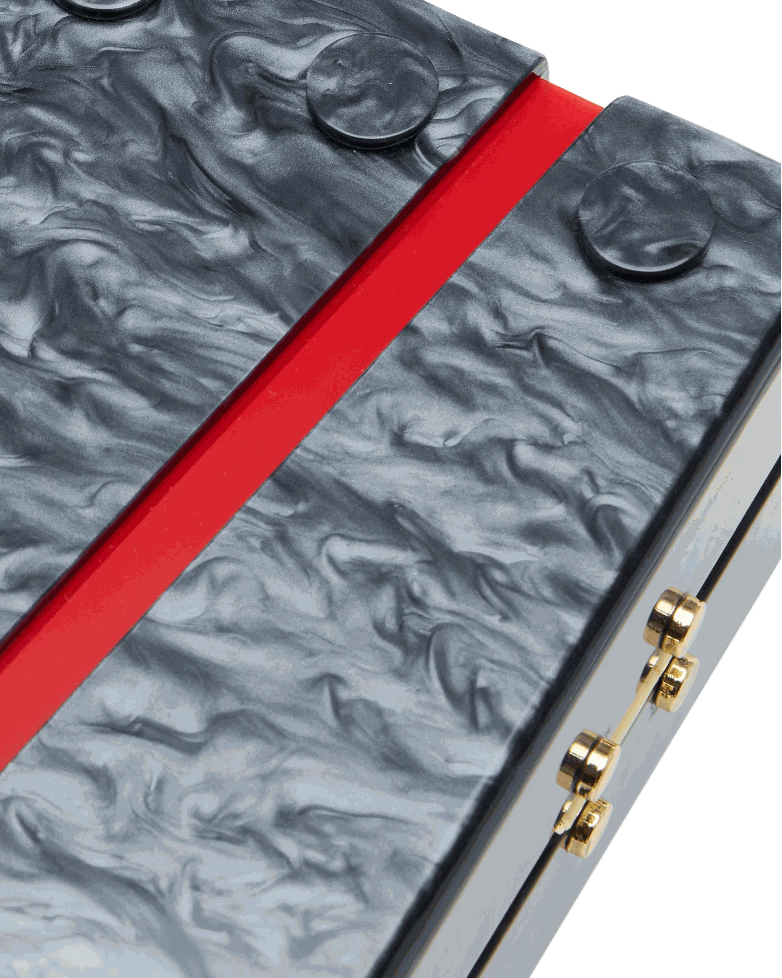 Soiree Clutch | Carrara Black/Brushed Gold | Med - Image 10