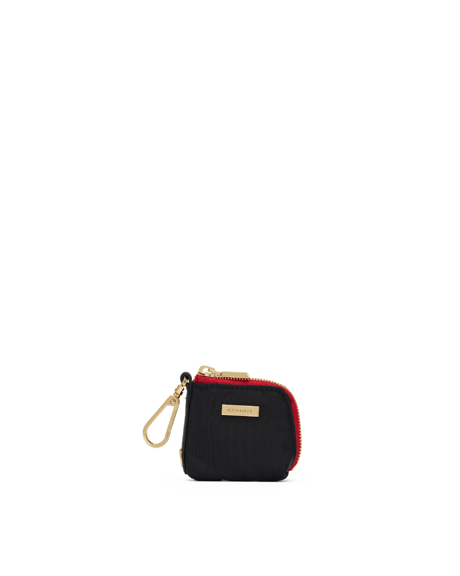 Syd Pouch | Black Nylon/Gold Red Zip
