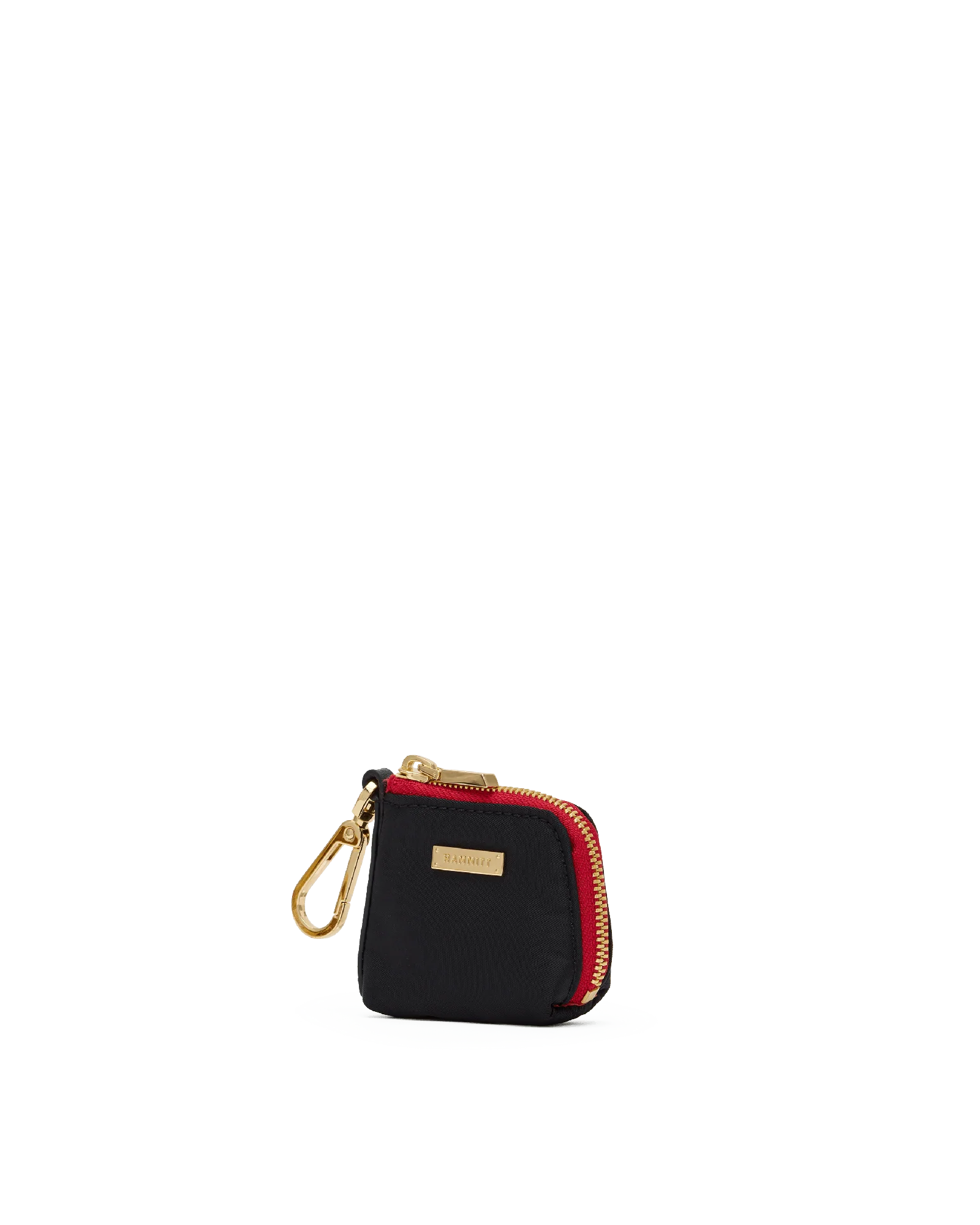 Syd Pouch | Black Nylon/Gold Red Zip - Image 4