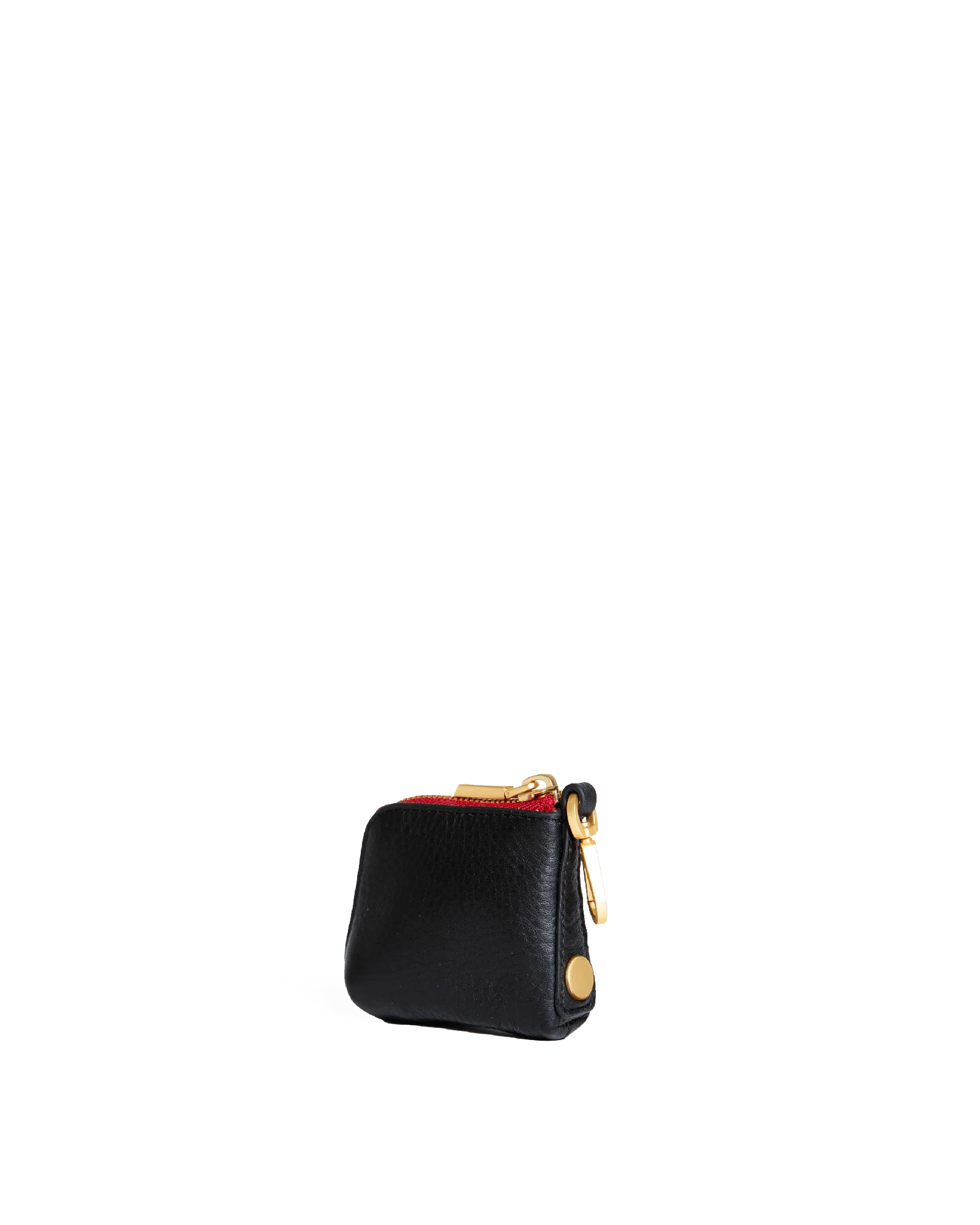 Syd Pouch | Black/Brushed Gold Red Zip - Image 4