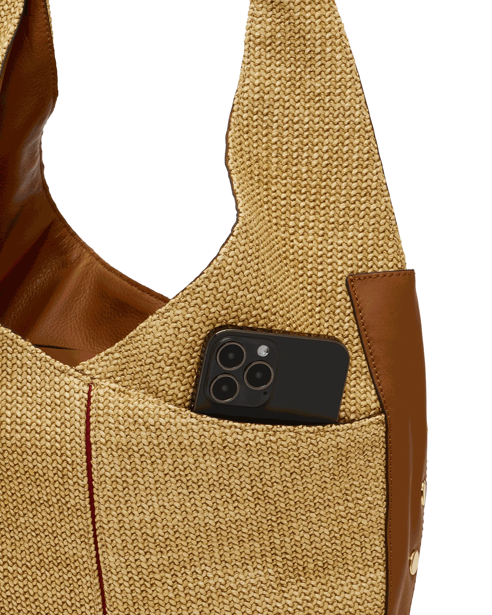 Tom Zip | Cocoa Raffia/Gold | Lrg - Image 7
