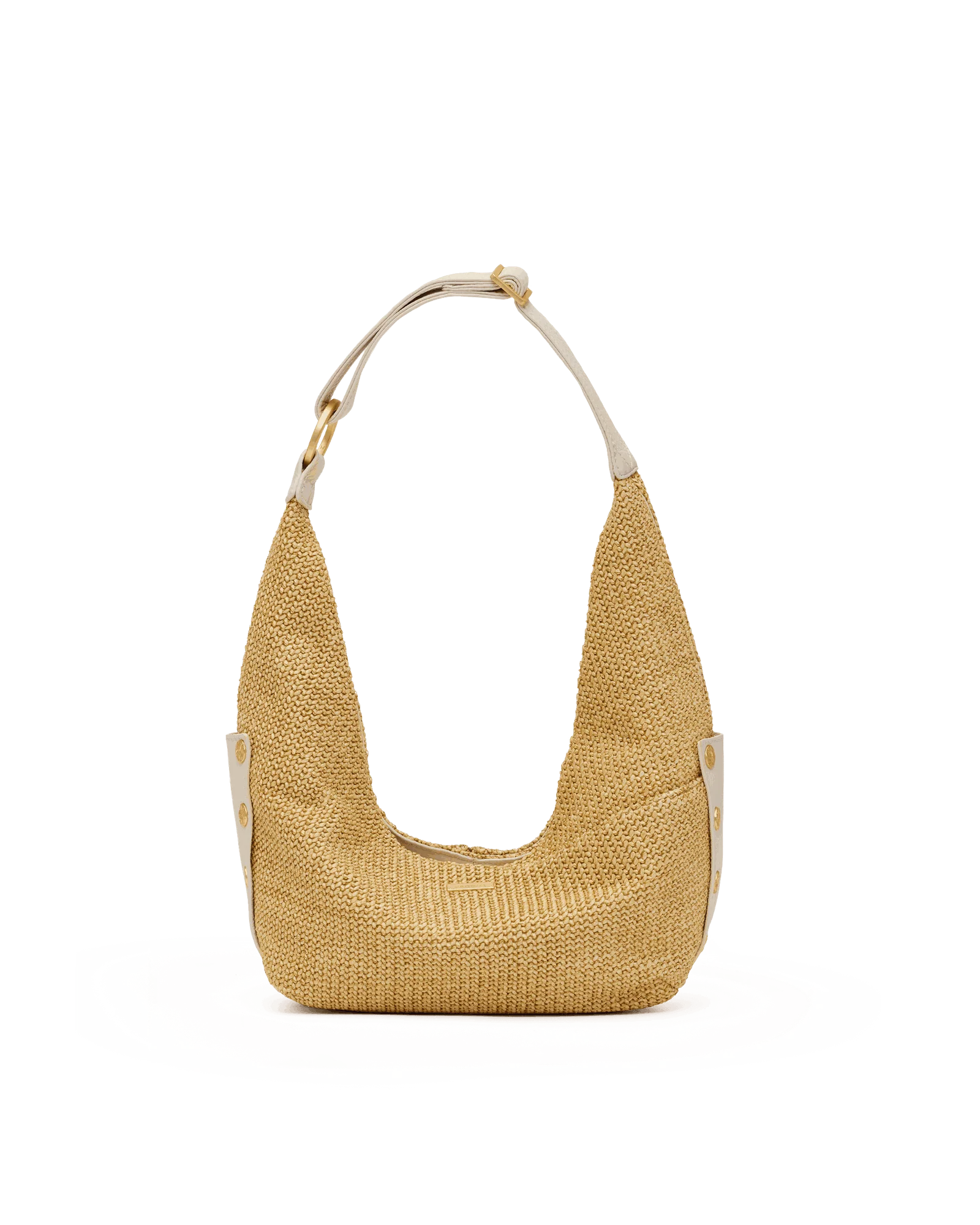 Tom Zip | Calla Lily White Raffia/Brushed Gold Hammered | Med - Image 6