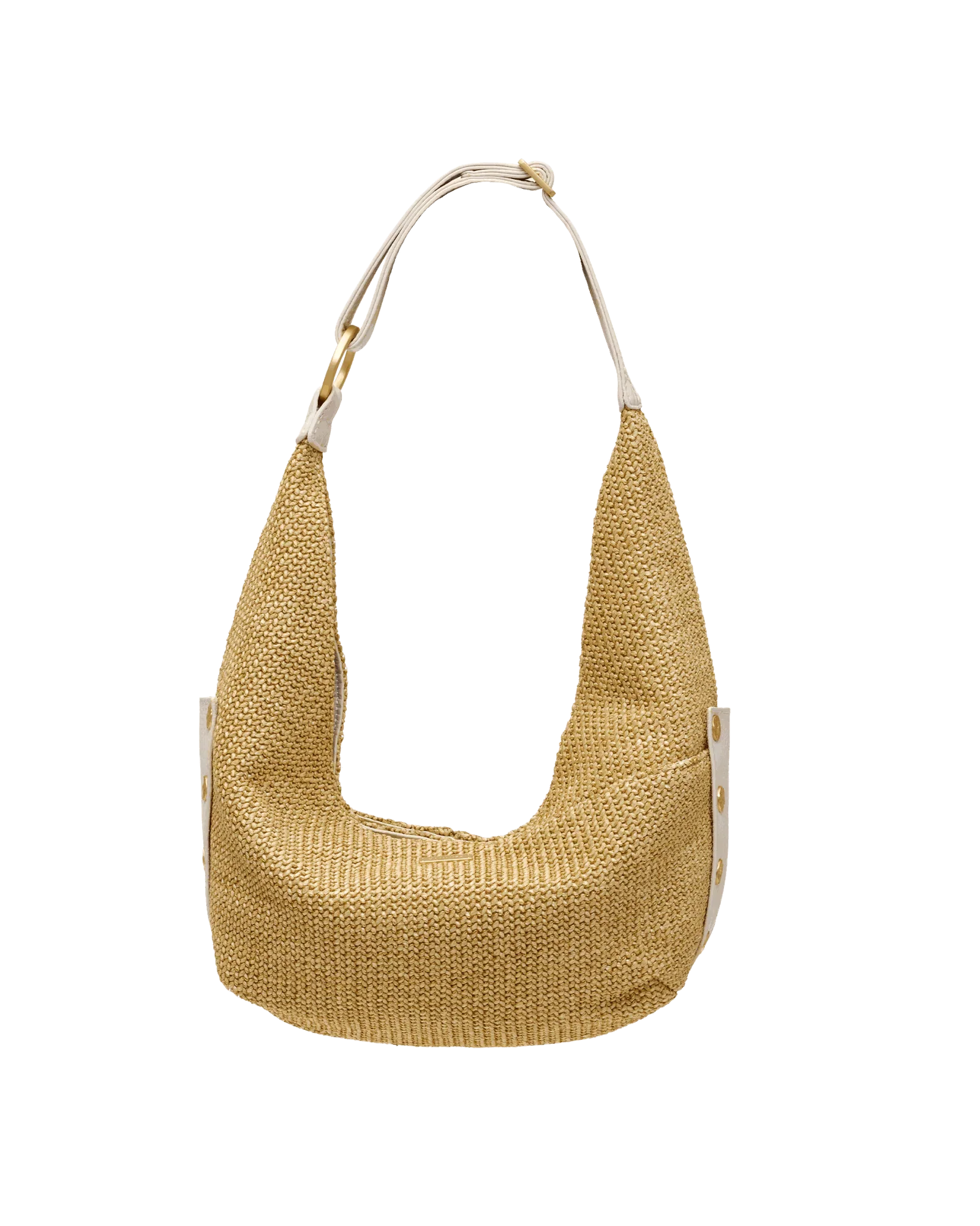 Tom Zip | Calla Lily White Raffia/Brushed Gold Hammered | Med - Image 8