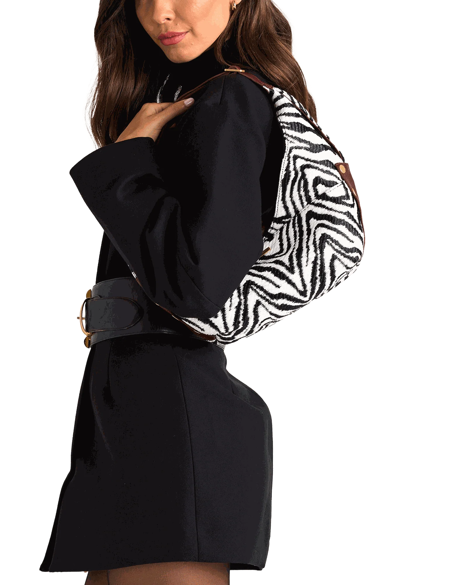 Tom Zip | Zebra/Brushed Gold | Med - Image 5