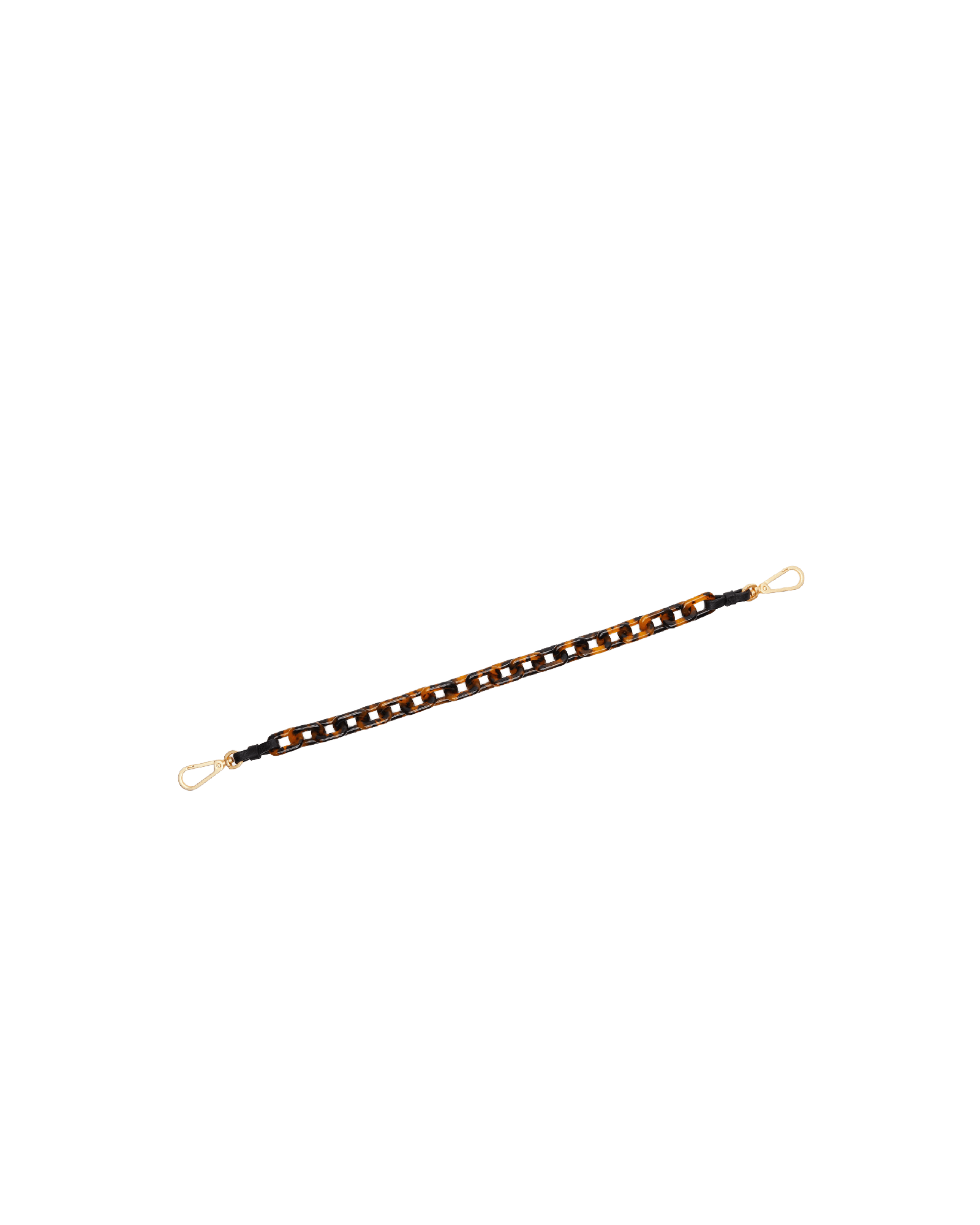 Tortoise Shell Shoulder Strap | Black/Brushed Gold - Image 3