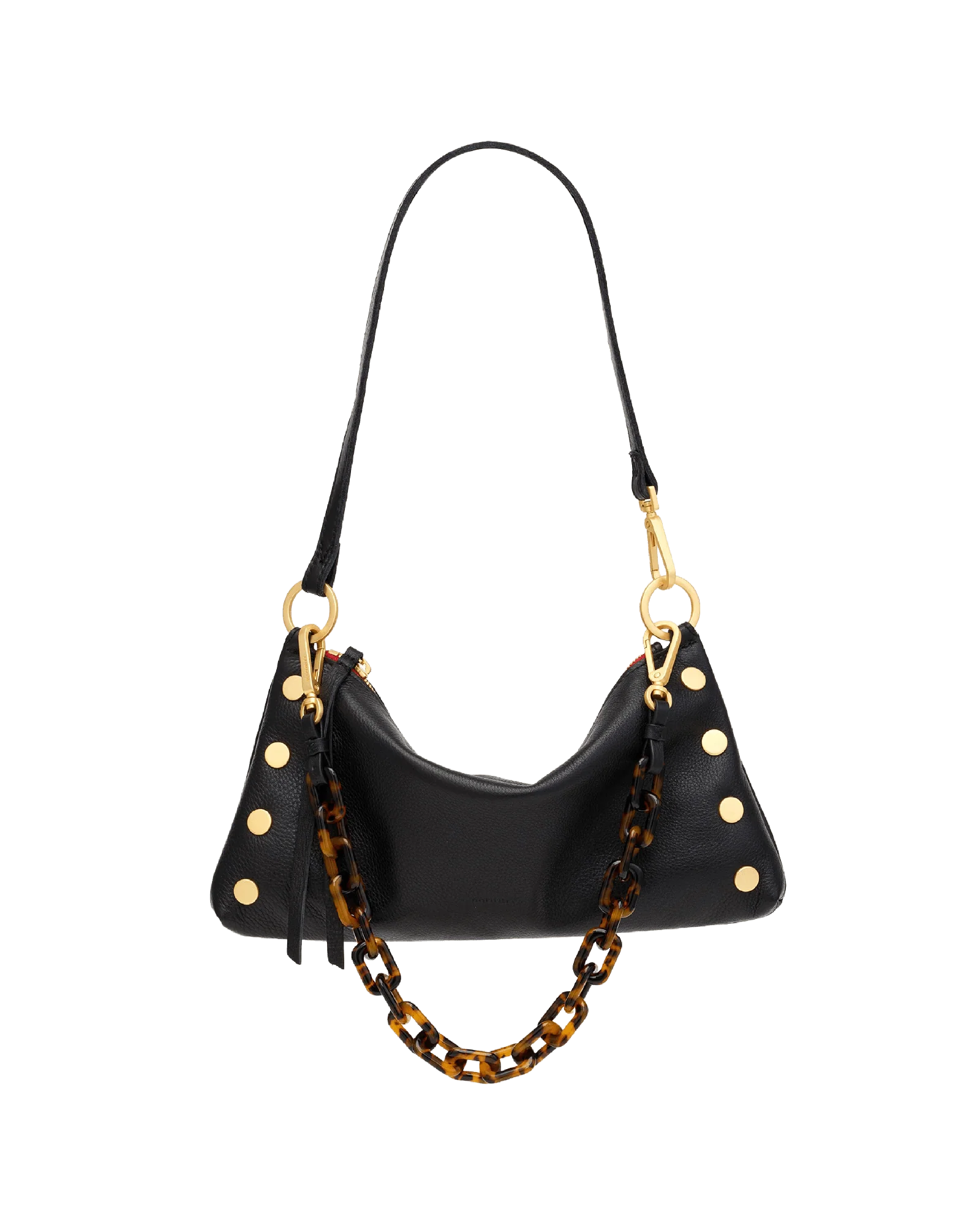 Tortoise Shell Shoulder Strap | Black/Brushed Gold - Image 4