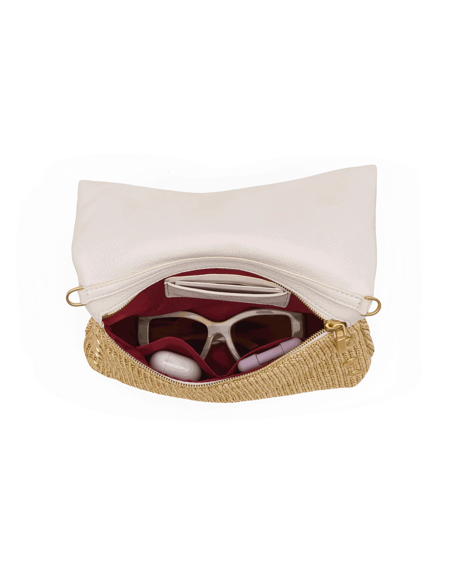 VIP | Calla Lily White Raffia/Brushed Gold Hammered | Med - Image 10