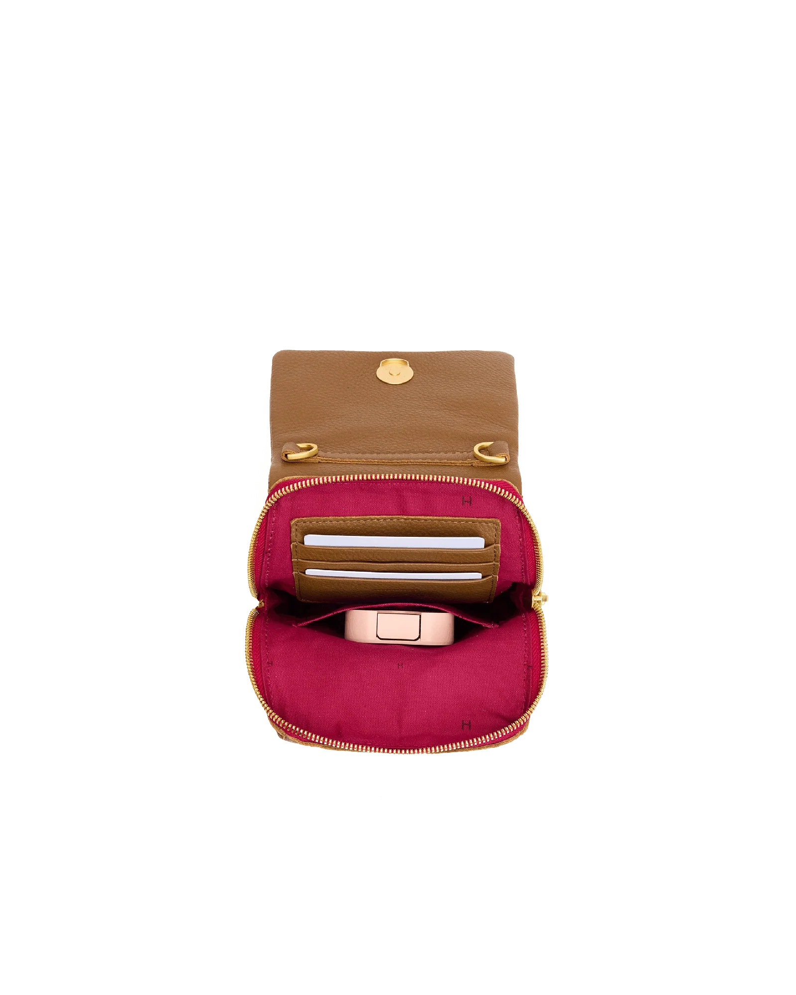 VIP Mobile | Mahogany Pebble/Brushed Gold Red Zip - Image 3