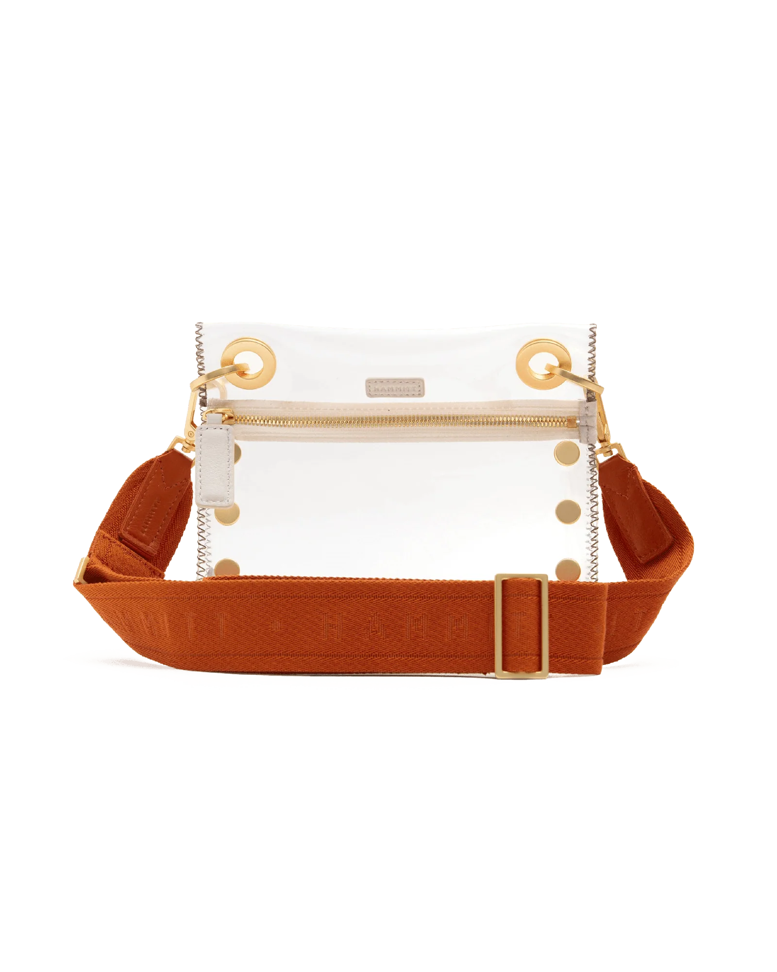 Webbing Crossbody Strap | Candlelight Orange/Brushed Gold - Image 2