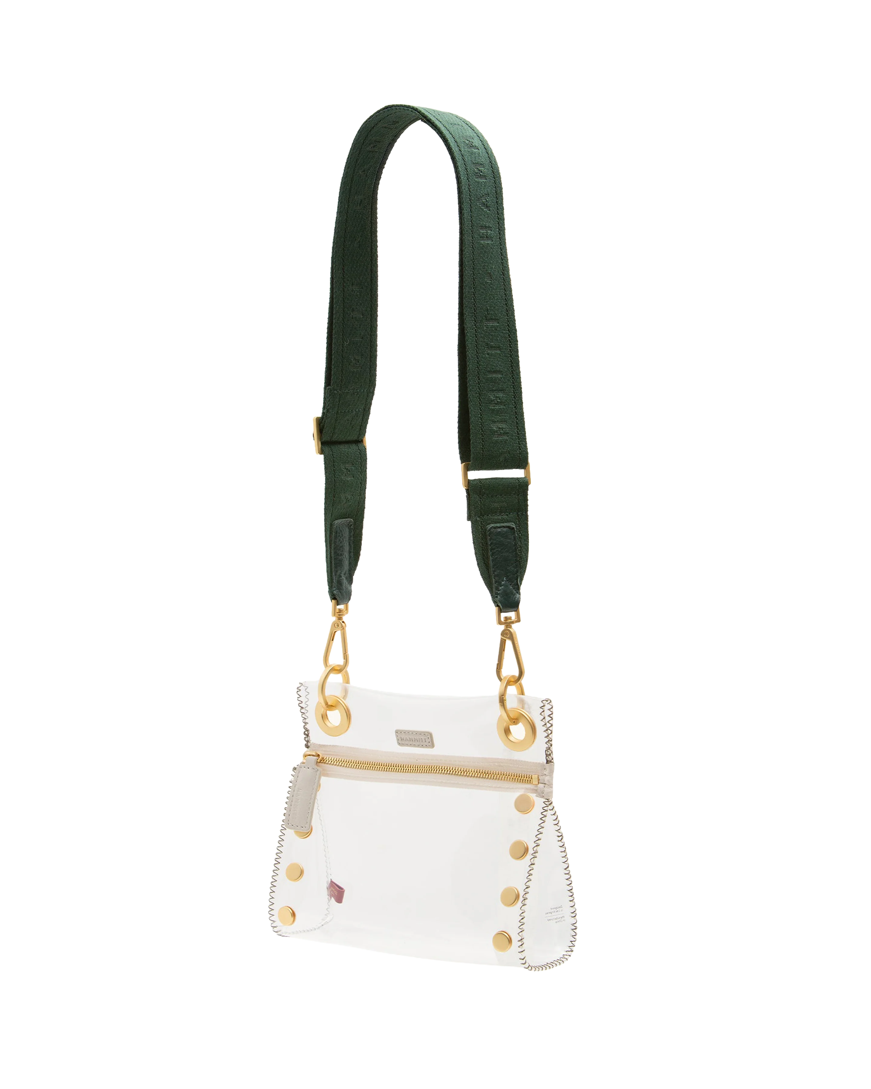 Webbing Crossbody Strap | Grove Green/Brushed Gold - Image 2