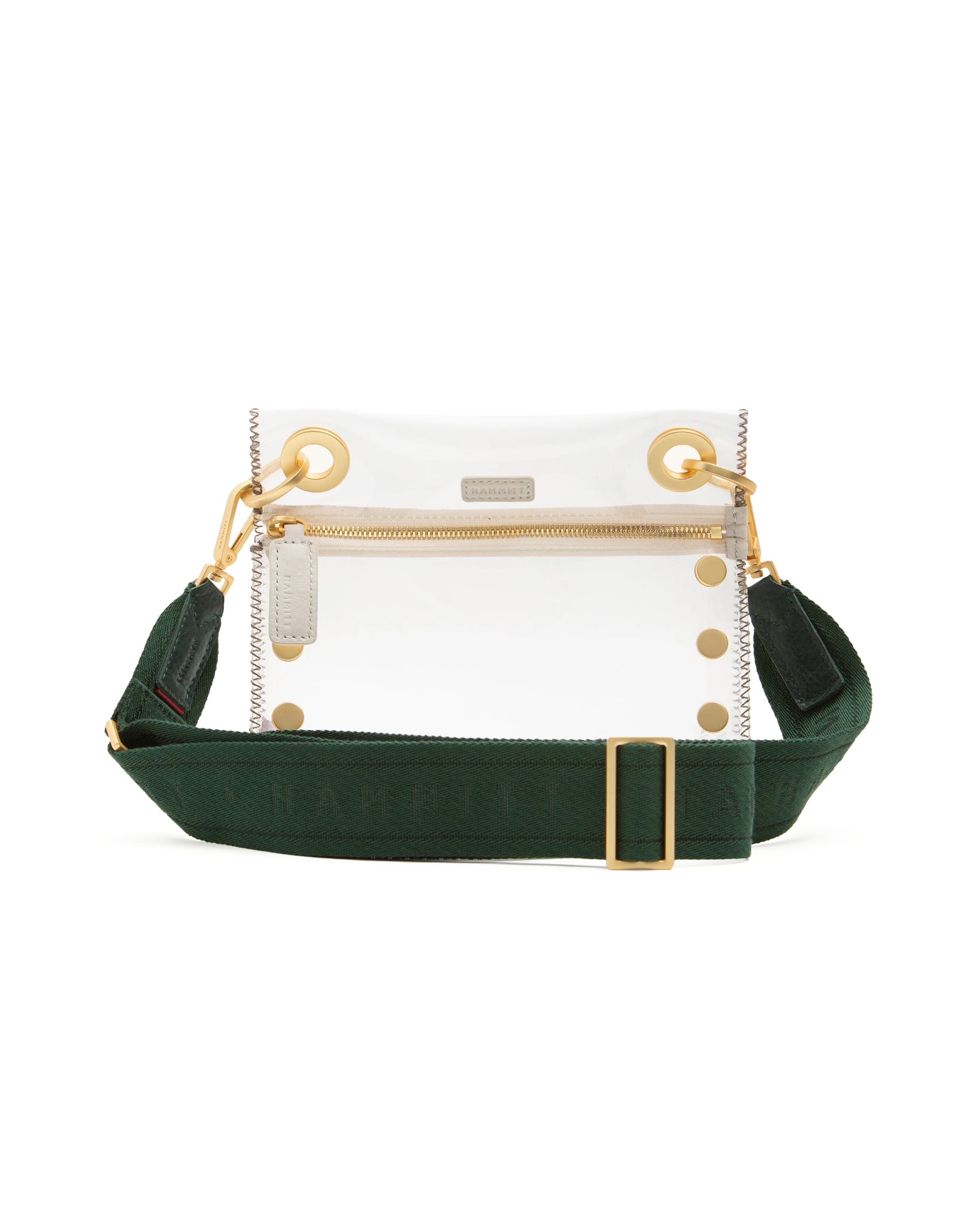 Webbing Crossbody Strap | Grove Green/Brushed Gold - Image 3