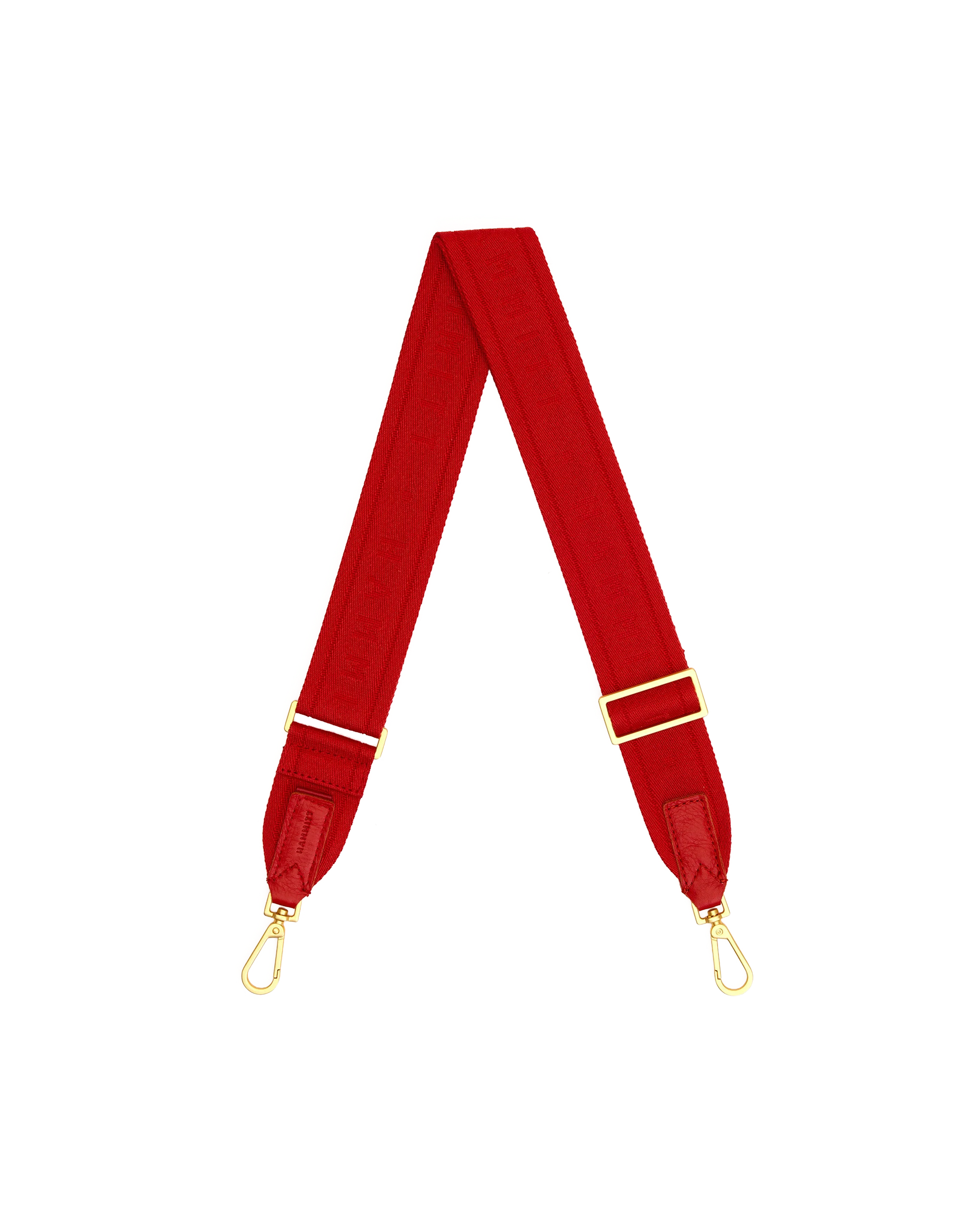 Webbing Crossbody Strap | Harissa Red/Brushed Gold
