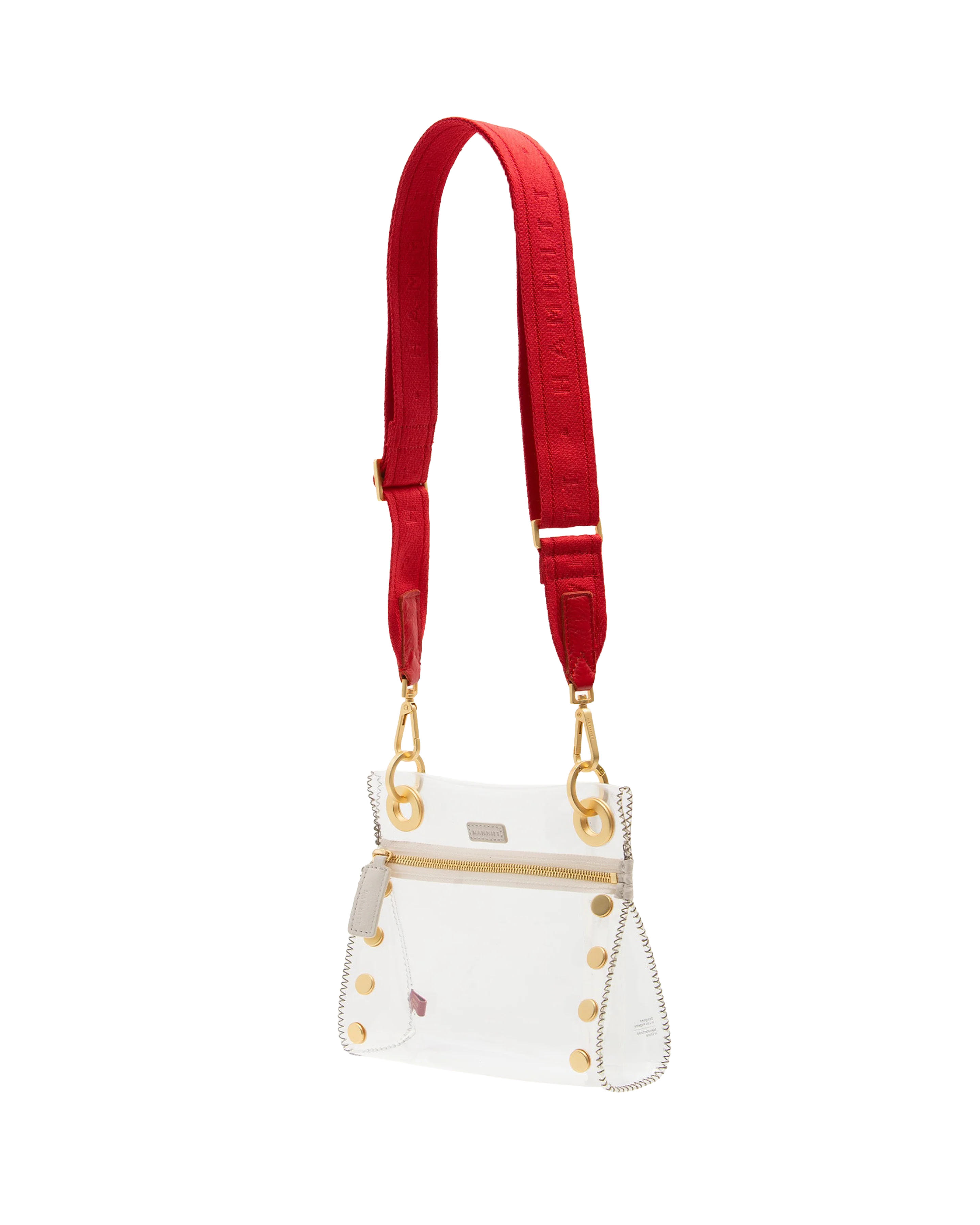 Webbing Crossbody Strap | Harissa Red/Brushed Gold - Image 2