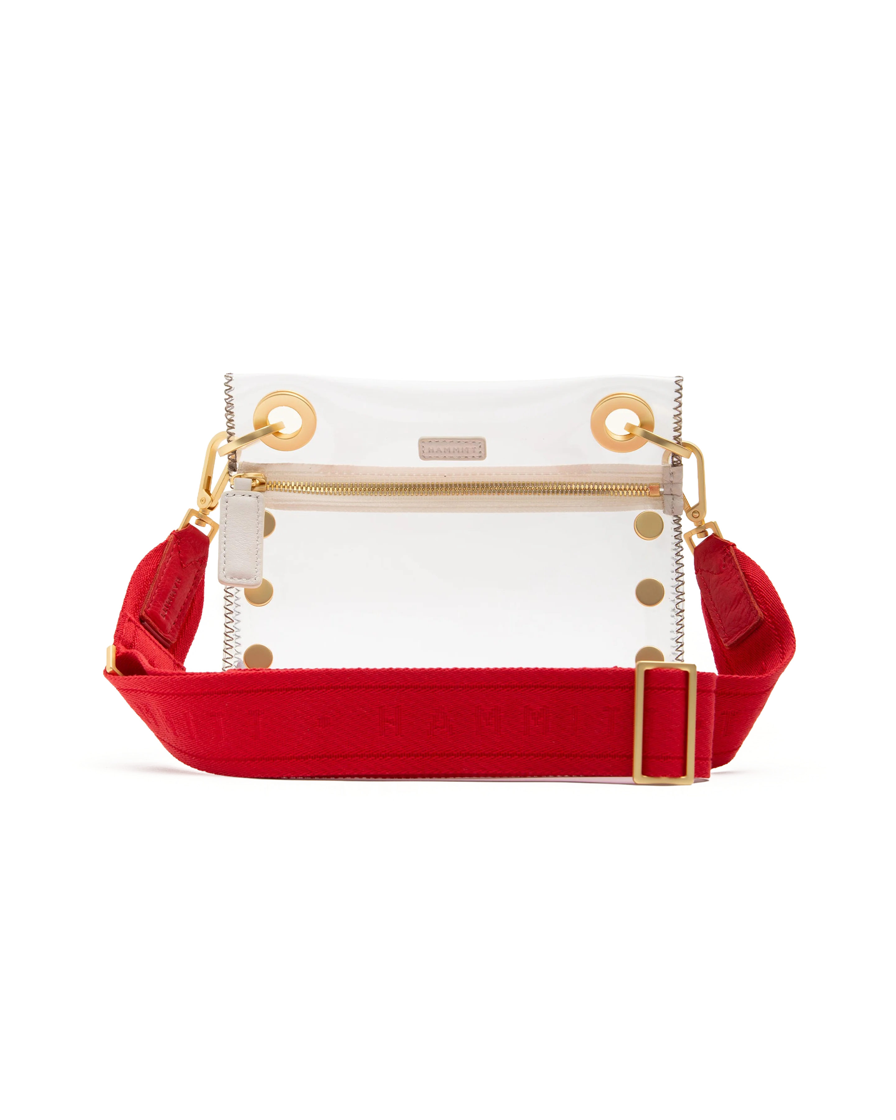 Webbing Crossbody Strap | Harissa Red/Brushed Gold - Image 3