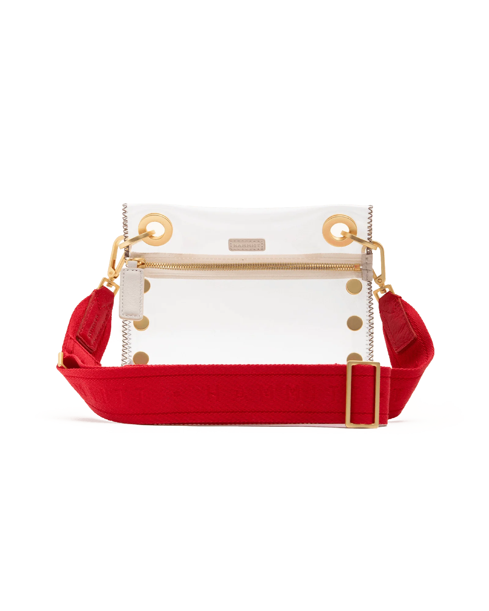 Webbing Crossbody Strap | Harissa Red/Brushed Gold - Image 4
