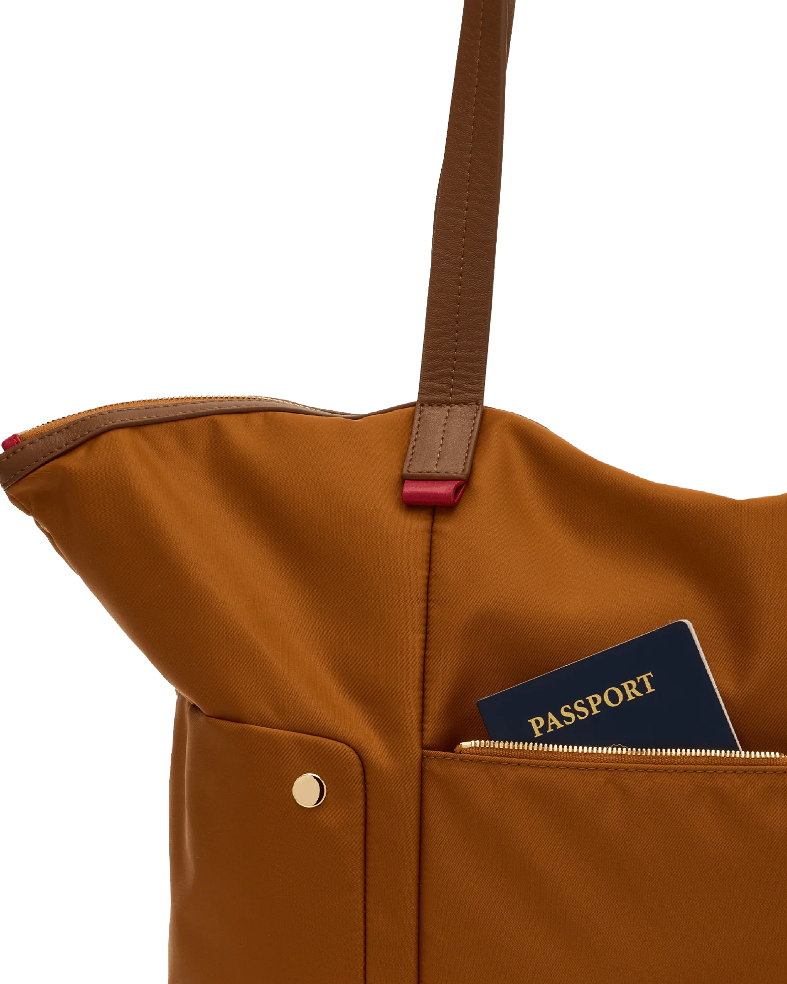 Zoe Tote | Amber Nylon/Gold - Image 6