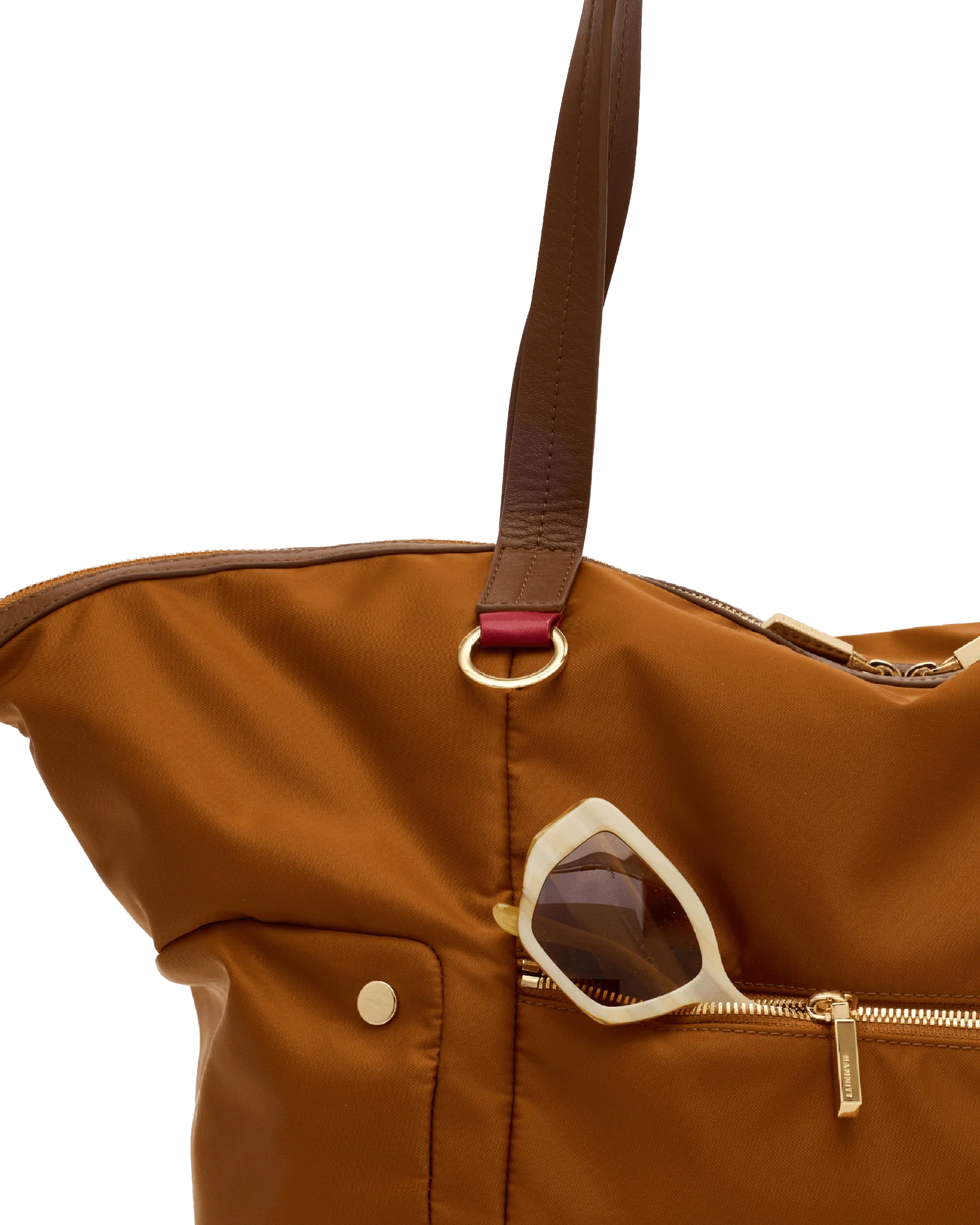 Zoe Tote | Amber Nylon/Gold - Image 7