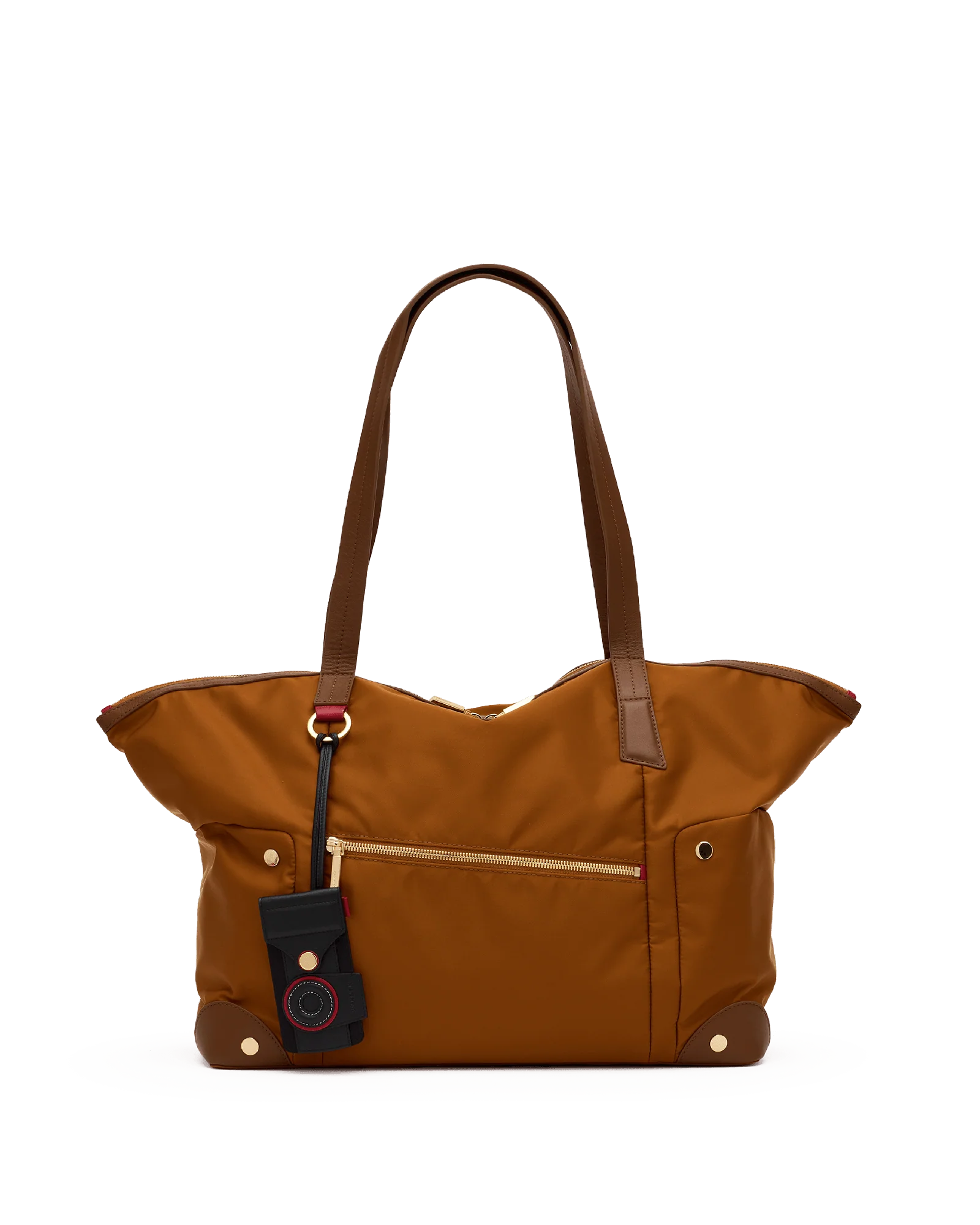 Zoe Tote | Amber Nylon/Gold - Image 8